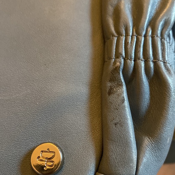 Donald J Pliner Blue Leather Bucket Bag - Picture 9 of 10